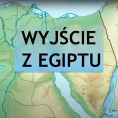 Mapa przedstawia szlak, którym Mojżesz wyprowadził ich z Egiptu.