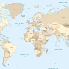 Mapa świata z zaznaczonymi państwami. Ile jest państw na świecie? Ta mapa pokazuje ich rozmieszczenie.