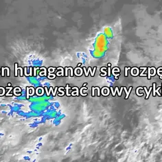 Chmury burzowe na zdjęciu satelitarnym, gdzie może powstać nowy cyklon. Sezon huraganów nabiera tempa.