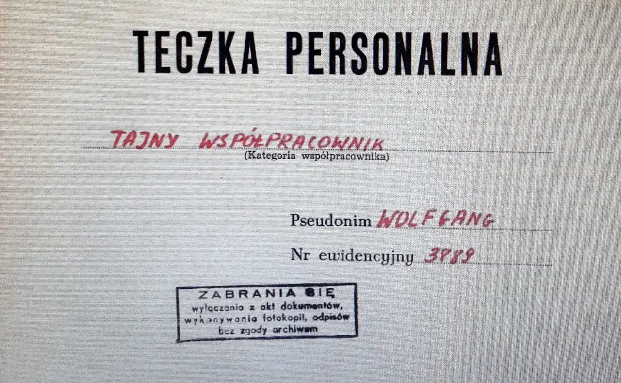 Teczka personalna tajnego współpracownika